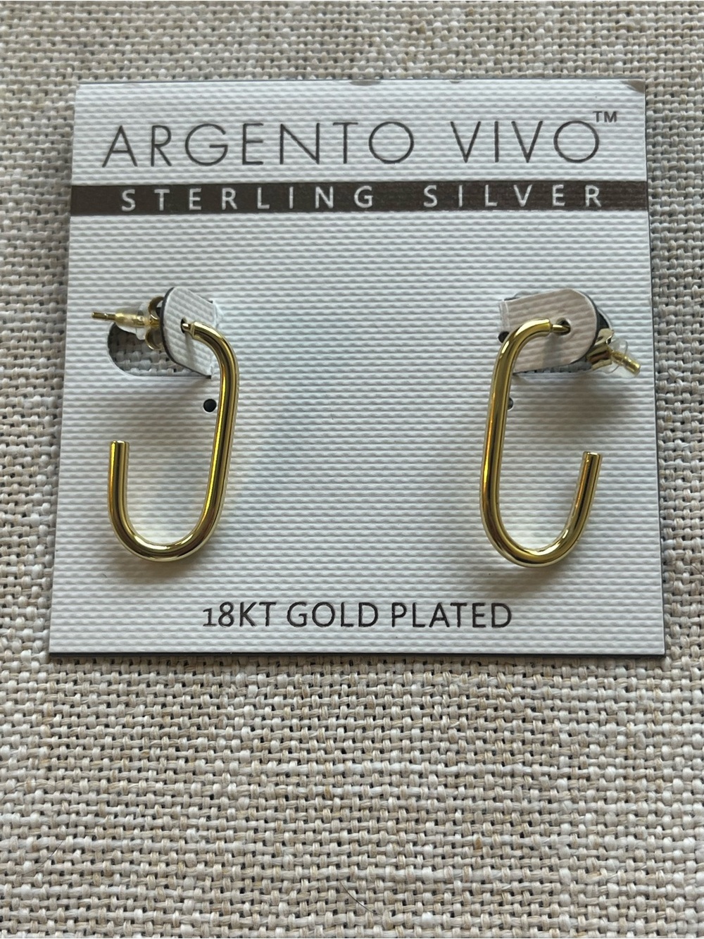 Argento Vivo Gold Open Oval Drop Earrings